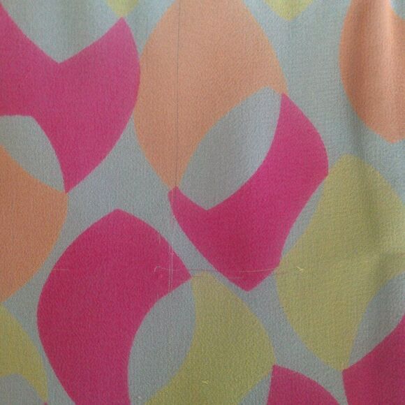 Vintage Chetta B Silk Dress Size 12 Abstract Print Sleeveless Y2K Colorful - Picture 11 of 11